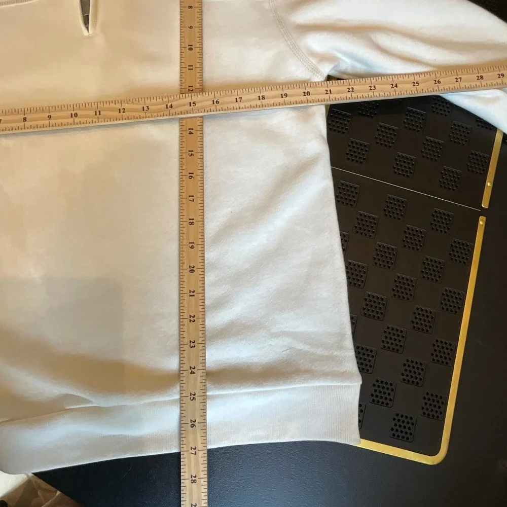 Arrow Mens Quarter Zip Pullover Sweatshirt‎ Cream Off White Small Mock Neck